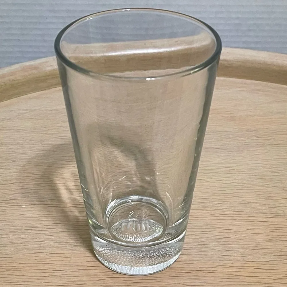 Football Embossed Indented Clear Beer Pilsner Glass Beverage Tumbler 5.75